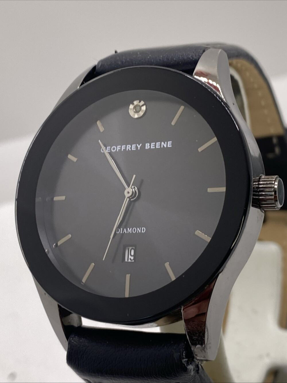 Geoffrey Beene Mens Black Watch New Battery